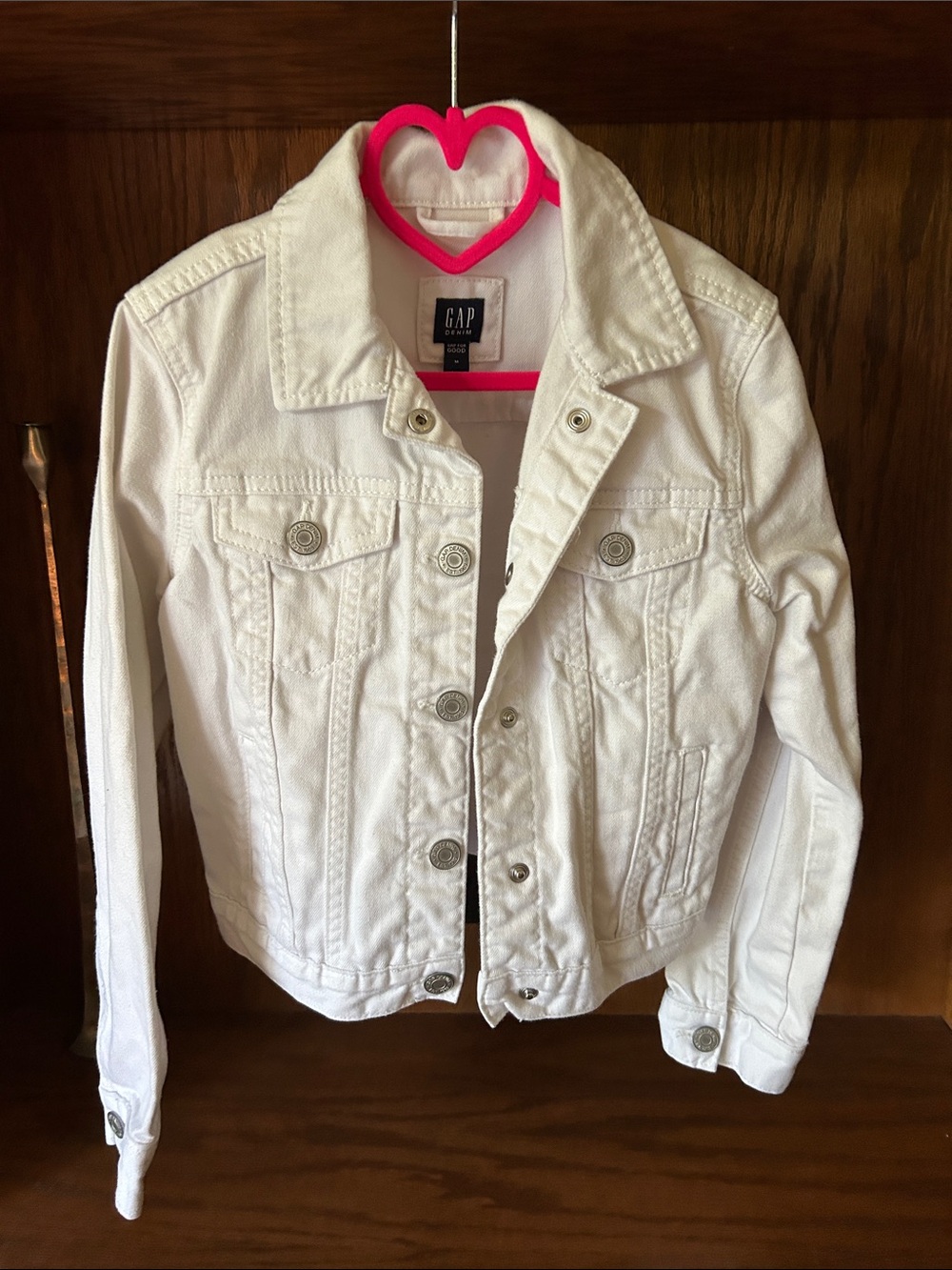 GAP kids White Denim Jacket Medium